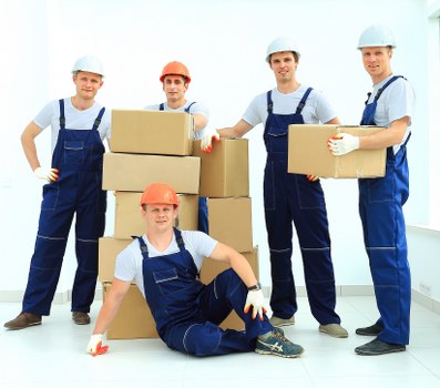 Office relocation logistics and loading for a commercial move in Barnes