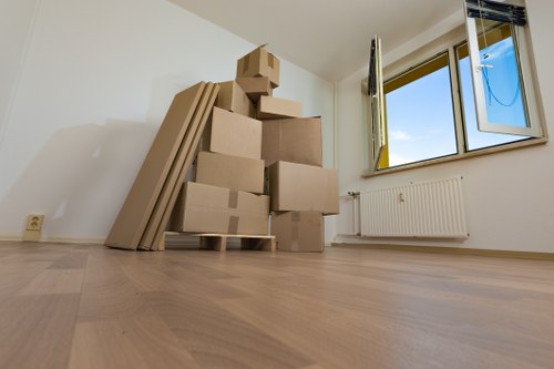 Careful furniture loading for a house move in Barnes