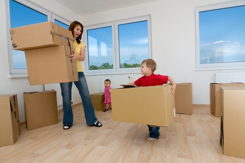 Moving boxes and furniture from a Barnes student property