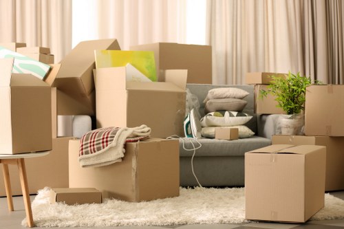 Careful handling of boxes and furniture in a Barnes flat removal