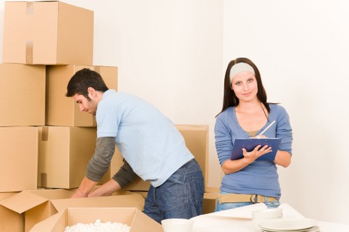 Professional team handling office relocation logistics in Barnes